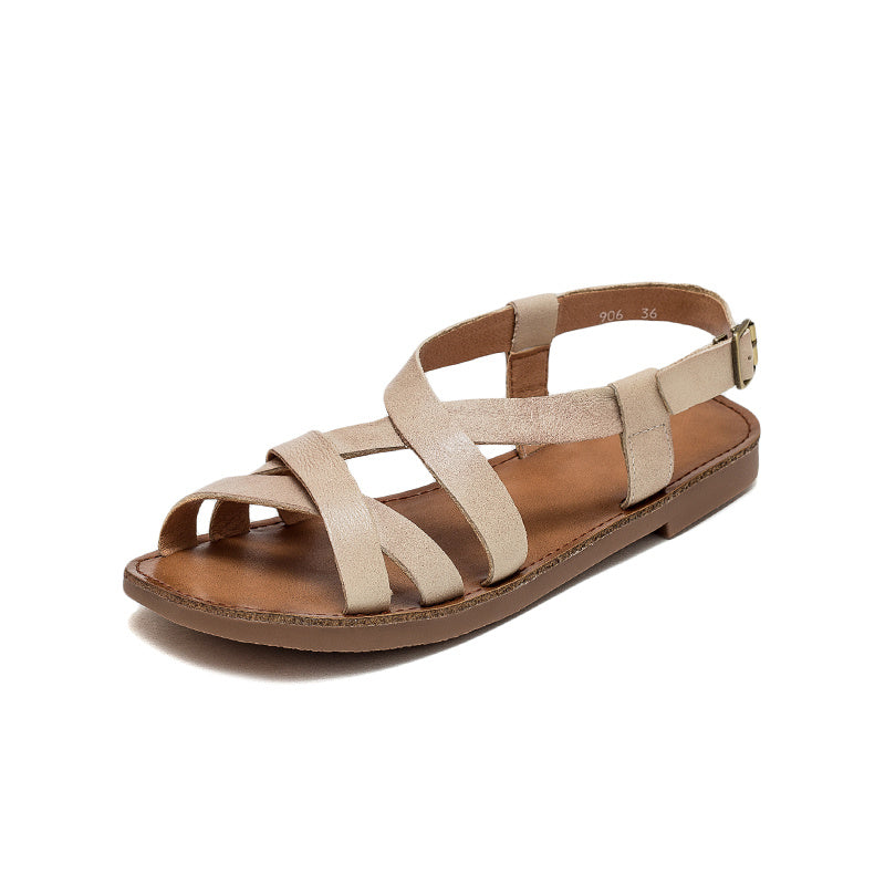Modische Sandalen mit Retro-Schnalle für Damen