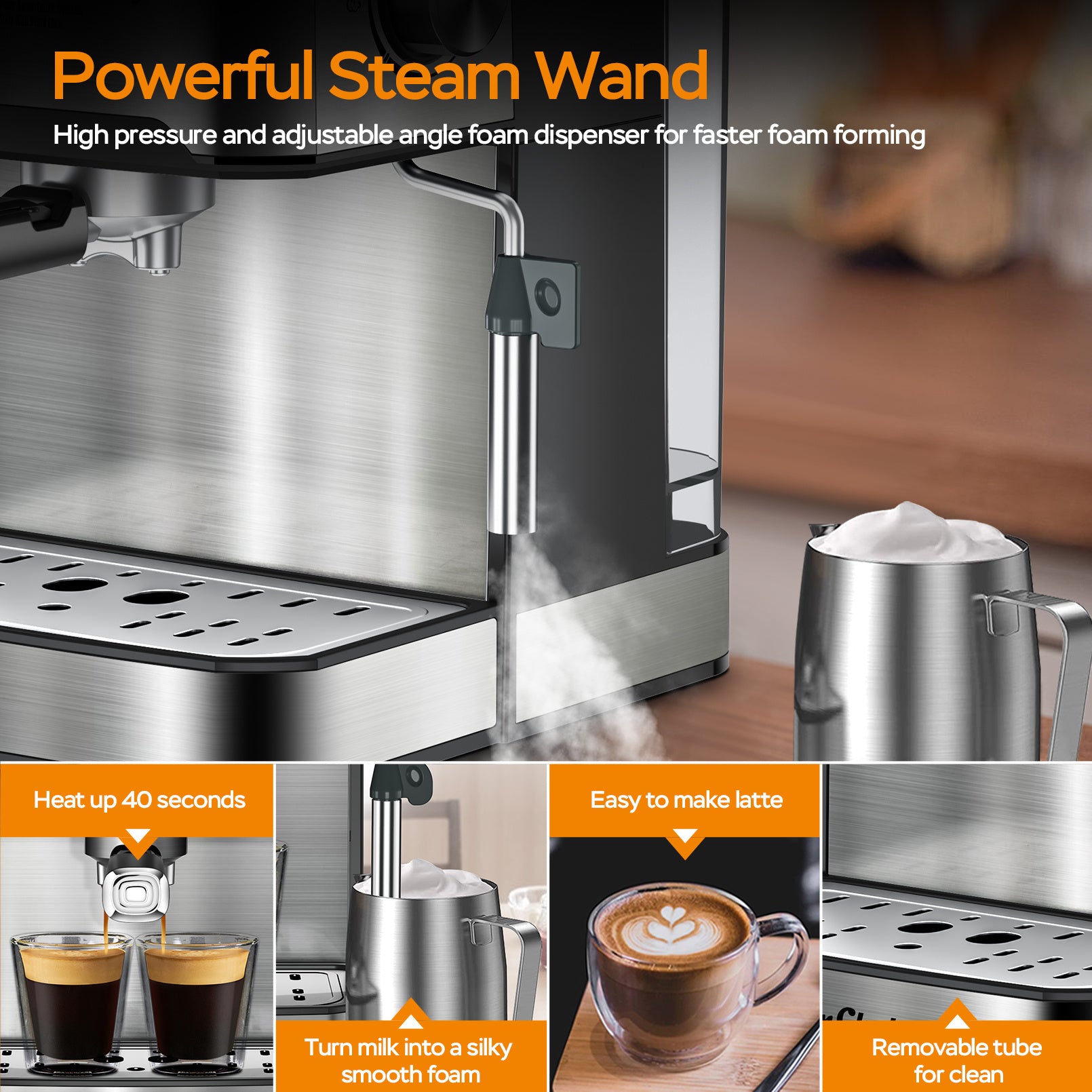 20 Bar Espresso Machine w/ Milk Frother