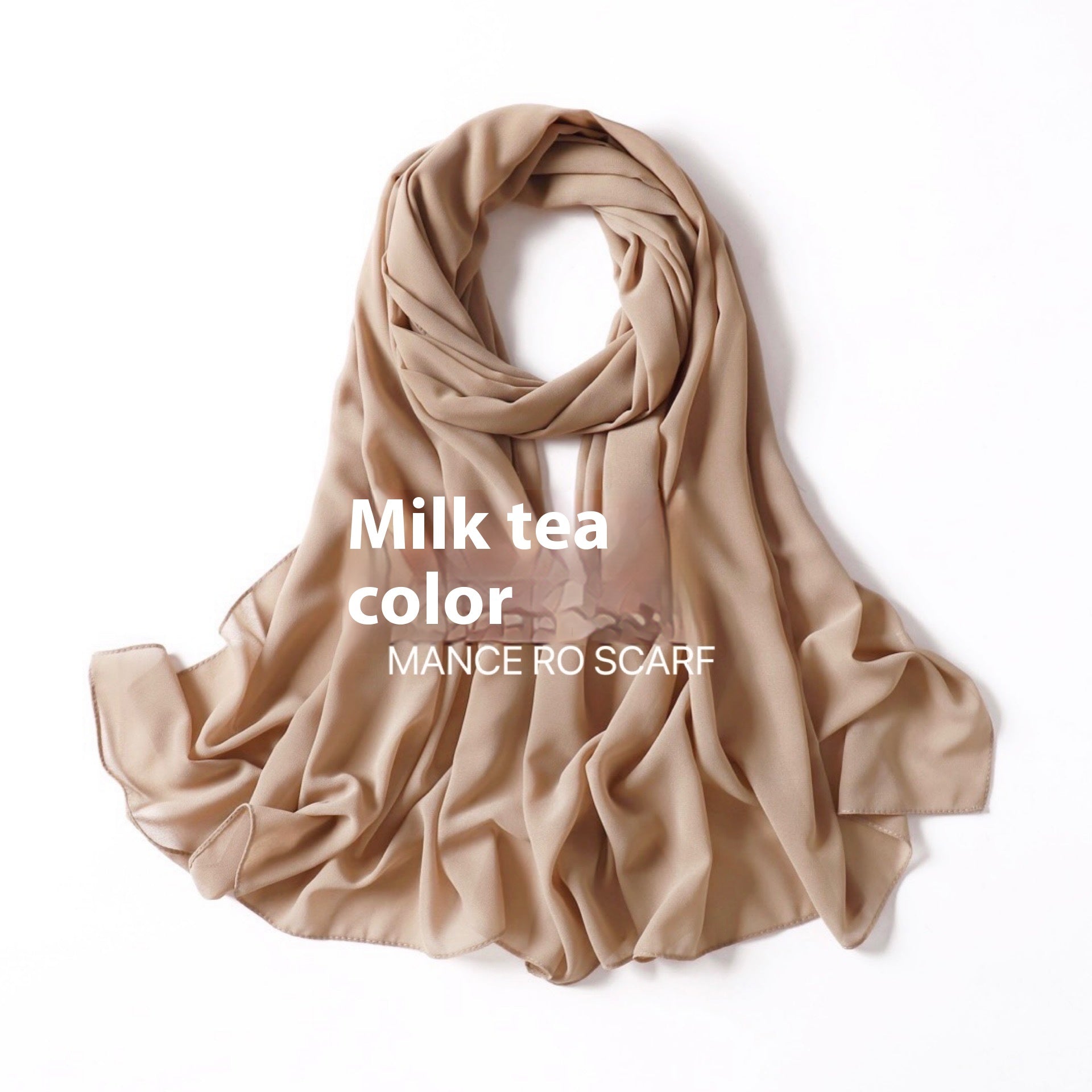 Foulard en mousseline de soie perlée