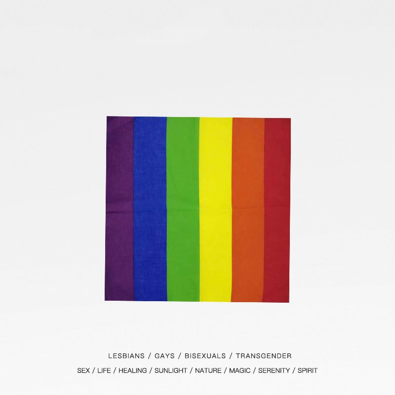 Regenbogen LGBT Baumwollschal mit Streifen