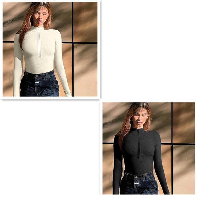 Slim Fit Jumpsuit mit Reißverschluss
