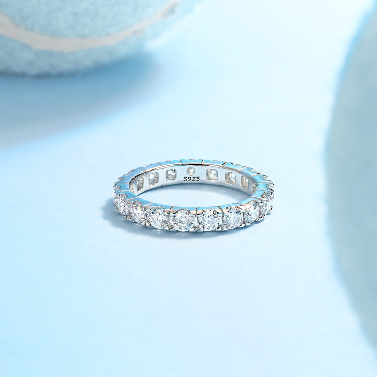Starry Sky Moissanite Silver Ring