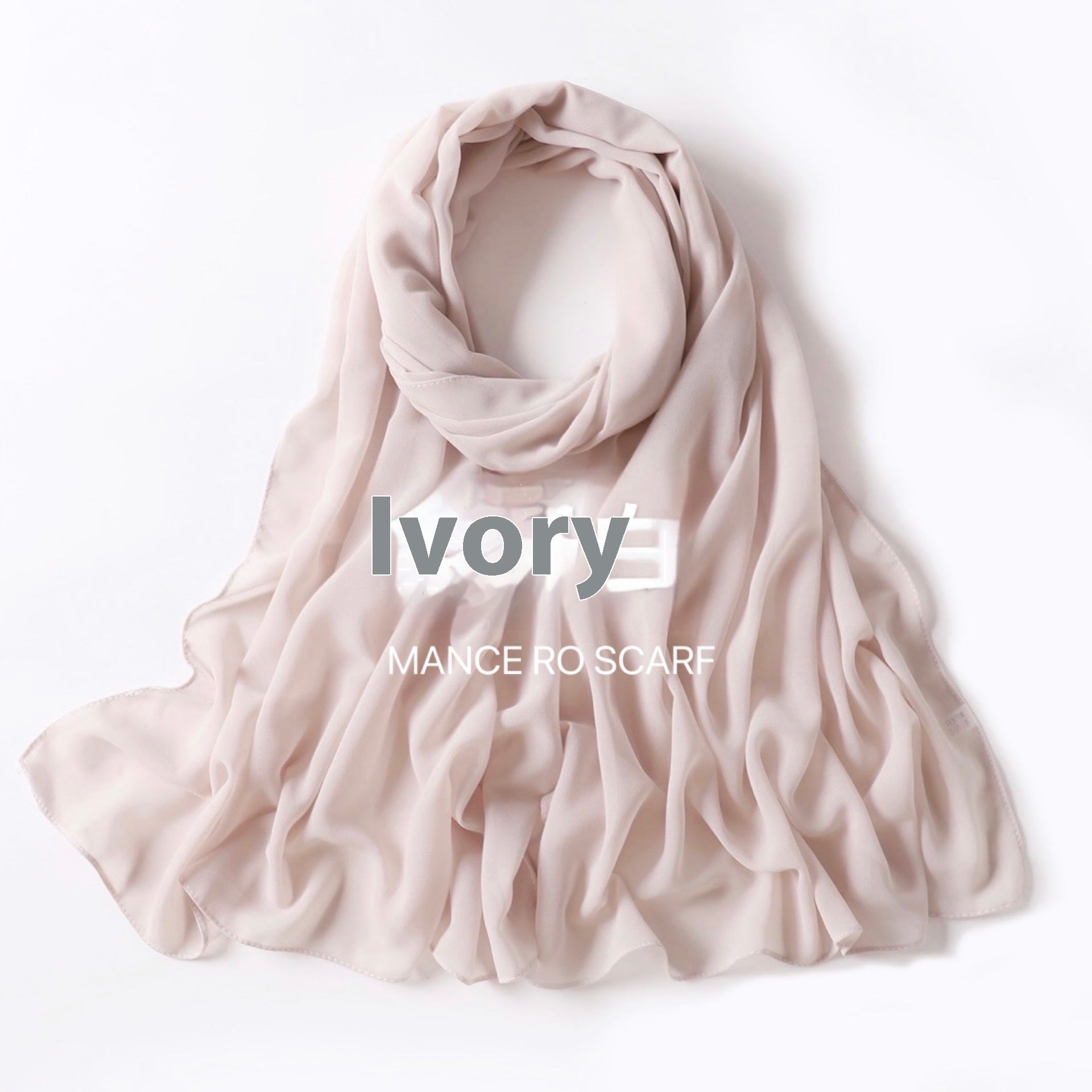 Foulard en mousseline de soie perlée
