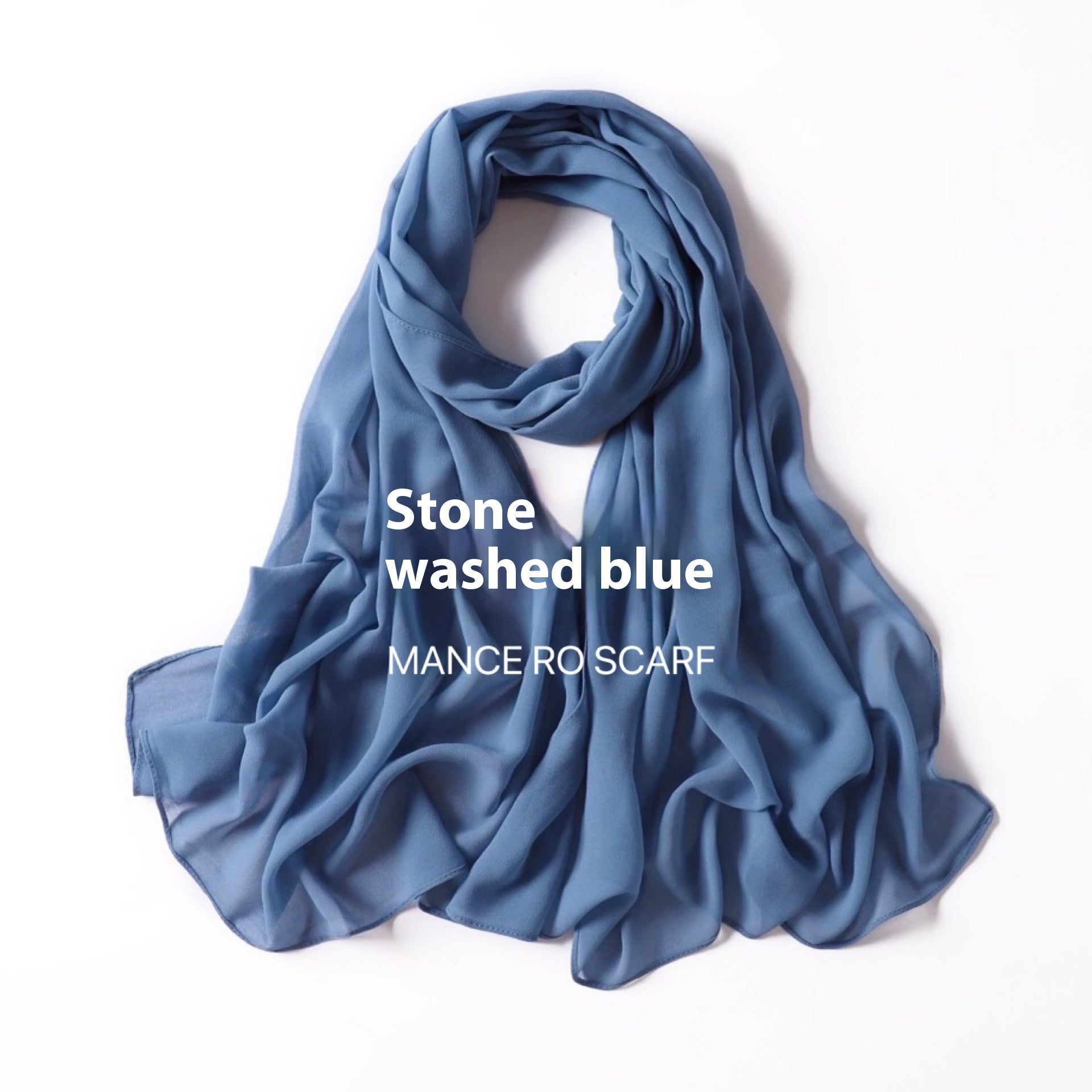 Foulard en mousseline de soie perlée