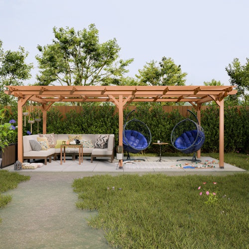 12x16 Holz-Traubenpergola für den Außenbereich