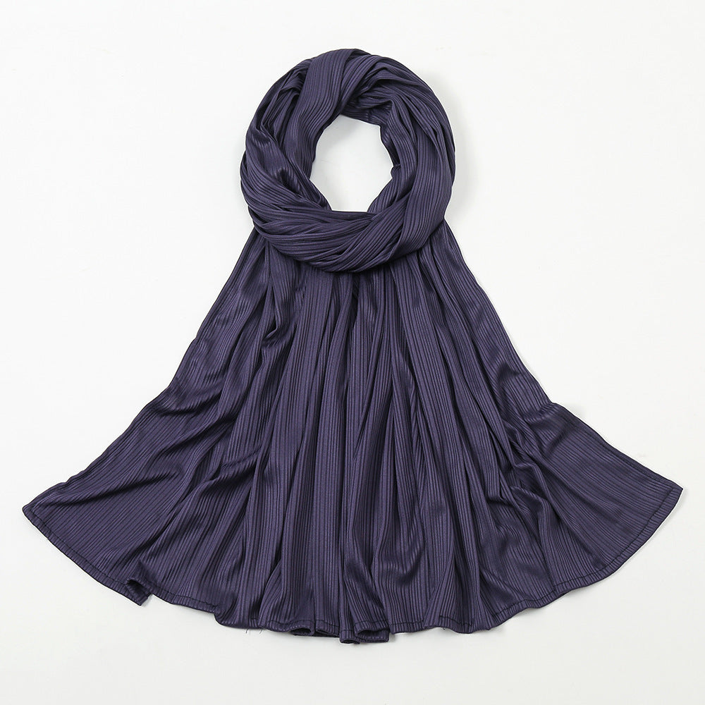 Écharpe en tricot de coton rayé pour femme