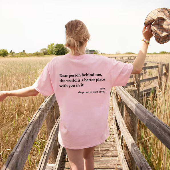T-shirt à slogan imprimé pour femme